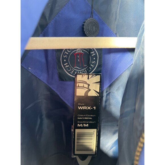 Stormtech WRX-1 Jacket Size Medium Three Star Trucking Bomber Navy/Royal Nylon - Picture 4 of 7